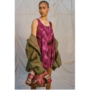 URBAN OUTFITTER UO NWT Kimchi Blue Tie-Dye Corduroy Babydoll Dress // XS